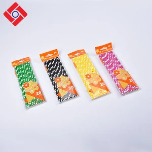 Wholesale Custom Printed Polka Dot Bubble Tea Drinking Paper Straws For Wedding Party Drink