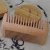 Import wholesale custom private label logo double sided wooden beard comb wood moustache comb Green sandalwood lice comb in Shandong from China