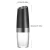 Import wholesale custom soft touch rechargeable 2pcs black abs ceramic stainless steel electric gravity salt and pepper grinder set from China