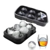 Wholesale FDA 6  Cavity Sphere Silicone Ice Ball Maker For Ice Cream Tools