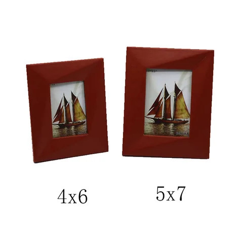 Wholesale frames 4*6 5*7  decorations for home wood leather frame photo/picture frame