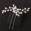 Wholesale handmade gold pearl crystal wedding bridal hair pin