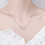 Wholesale Jewelry Bestfriends Necklace Friendship Fine Jewelry 925 Silver Women Butterfly Pendant Necklace
