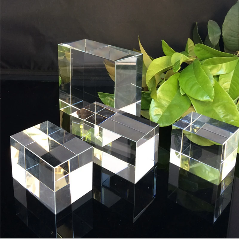 Wholesale k9 glass lasing trophy block clear 3d laser etched crystal cube engraved wholesale decorative glass blocks