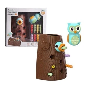 Wholesale Kids educational toys Owl Feeding Game Catching Insects Cognition Magnet Toys Preschool Montessori Toys for kids