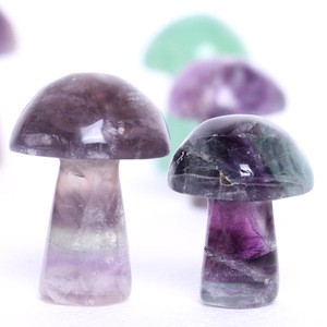 Wholesale Mini Mushroom Price Fluorite Carving for Decoration