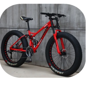 Wholesale Mountain Bike Full Suspension down hill bicycle 26inch 21 speed Snow Beach Bike with fat tire