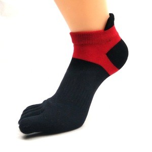 Wholesale Novelty Bamboo Fiber Five Toe Socks Black Ankle Socks For Men