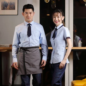 Wholesale OEM Welcomed Hotel Restaurant Bar Cafe Waiter Uniform For Men