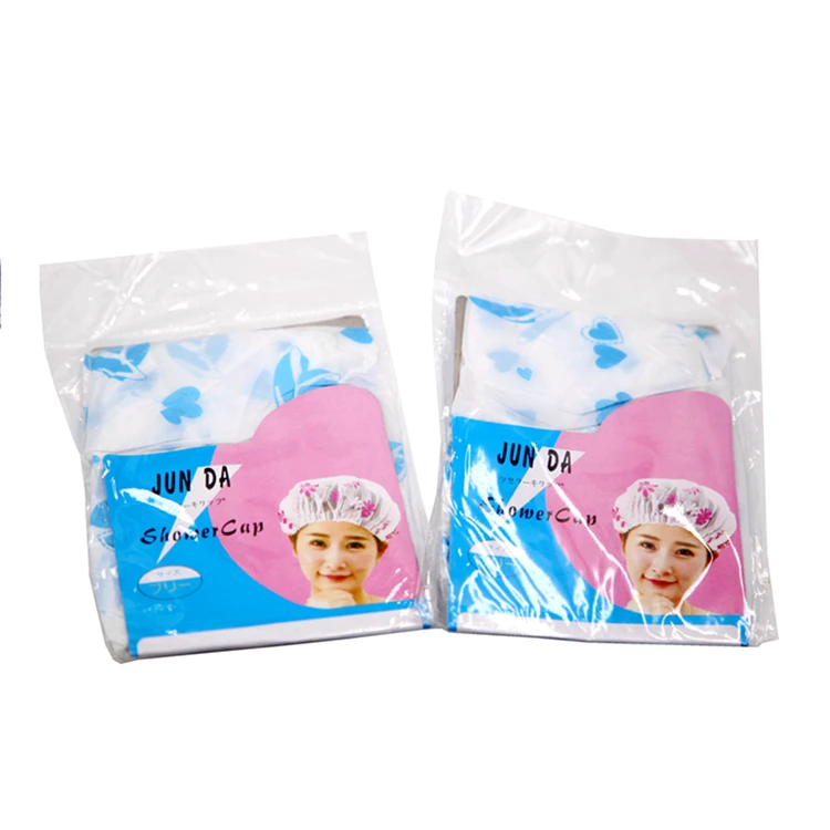 Wholesale plastic PVC hair cover disposable quality shower hat packed daily  manufacturers customized