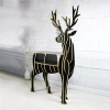 wholesale shelf art mind Eco-friendly wood carving crafts of deer