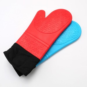 wholesale Silicone Oven Mitts - Extra Long Quilted Cotton Lining - Heat Resistant Kitchen Potholder Gloves