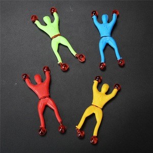 Wholesale TPR Material 9cm Sticky Rolling Man Climbing Wall Toy For 90mm Vending Capsule