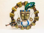 Wholesale wall decor Krishna Showpiece Handmade Ethnic Decorative Gift Item Modern art Home Decor Metal Craft