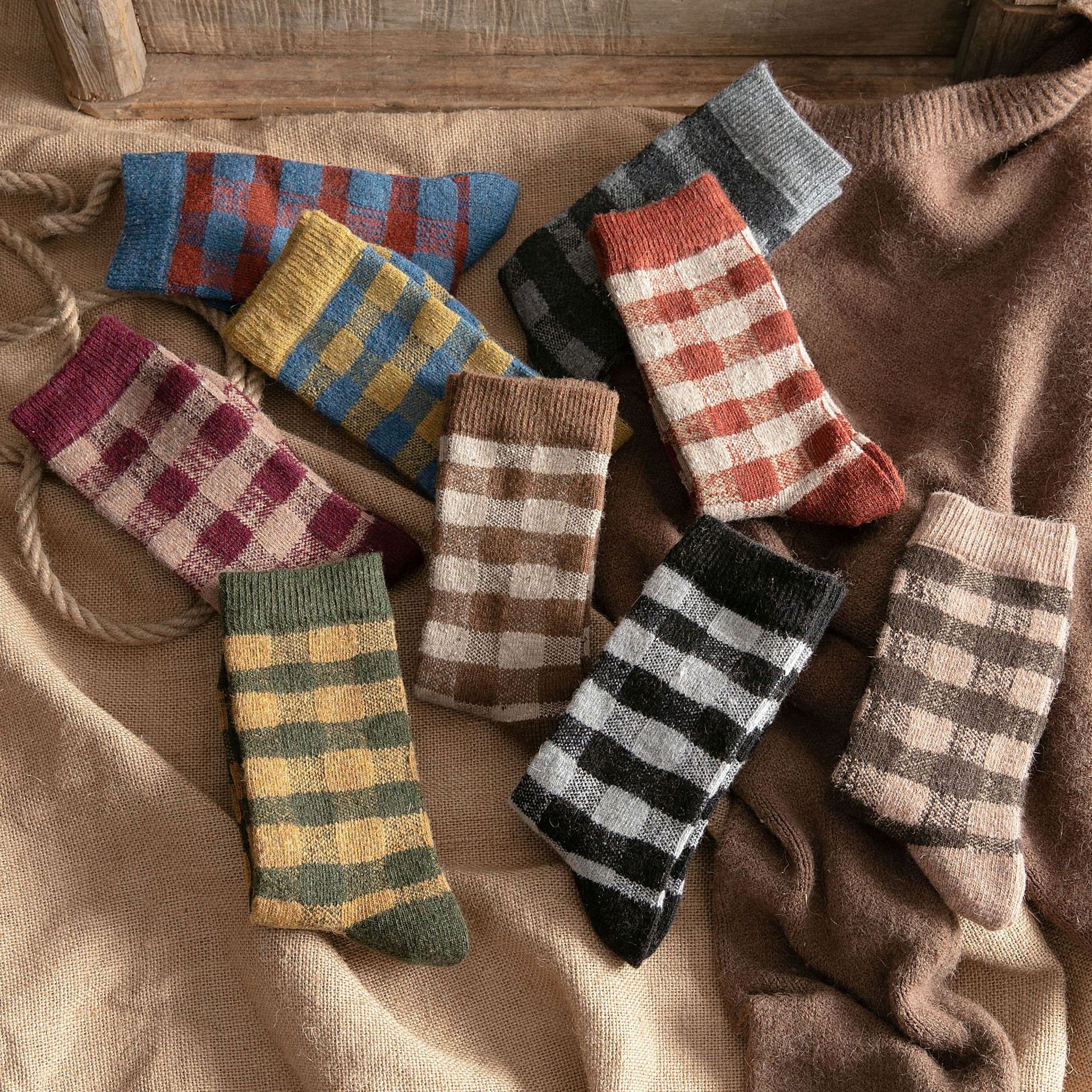 Wholesale Wool Socks Korea Style Warm Crew Quarter Fashion Wool Cotton Socks