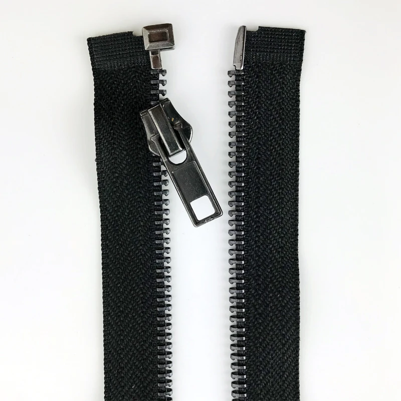 wholesale zipper endless #5 open end way metal zipper black nickle teeth metal separable zipper