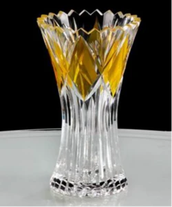 WholesaleTall clear glass eiffel tower vase/machine pressed Bud Glass vase for wedding and other celebrations