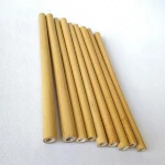 Wide mouth for bubble tea natural bamboo straw drinking