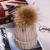 Import Women beanie fur ball cap pom poms winter hat for women girl &#x27;s hat knitted beanies thick female cap from China