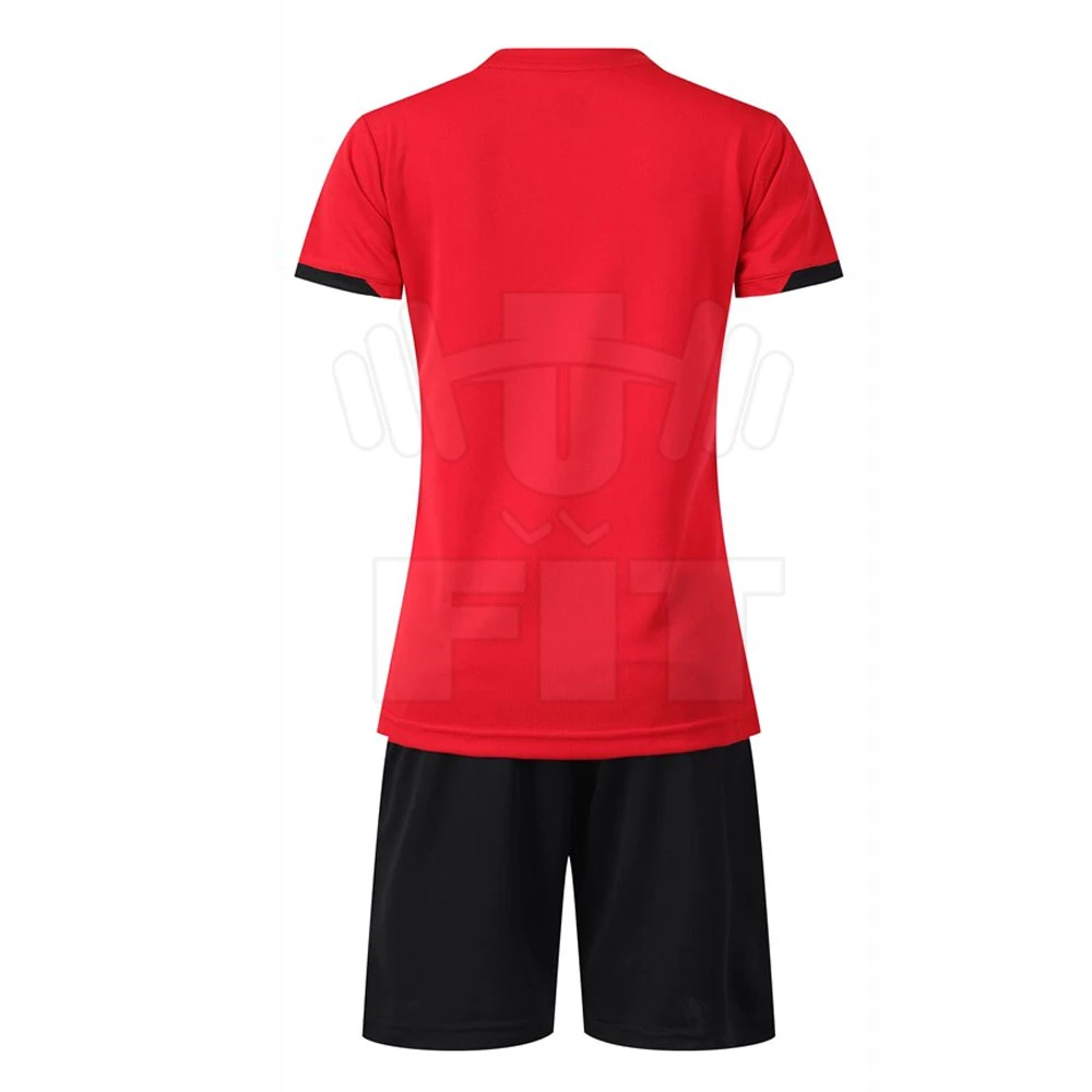 Women Sports Wear Soccer Uniforms Made In 100% Polyester