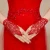 Import Womens Red Crystals Lace Fingerless Gloves for Wedding Party Brides Accessory from China