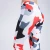 Womens Summer New Digital Printing Push Up Sexy Trousers High Waist Stretch Breathable Red And White Camouflage Pants