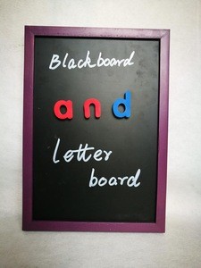 wood framed wall blackboard