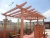 Import wood plastic square column for pergola recycled environmental wpc summerhouse from China