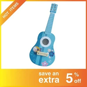 Wood Plywood Mini Music Toys EN-71 Qualified Wooden Music Toys 21 Inch Wooden Guitar Toy