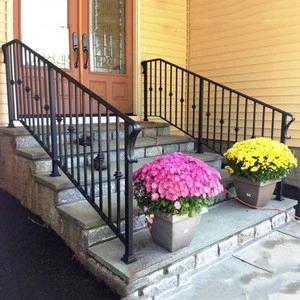 wrought iron balustrade/indoor wrought iron stair railing design/staircase handrail