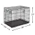 Import XS S M L XL XXL 22 24 30 36 42 48 Inch Single Double Door Folding Metal Dog Crate Cage With Panel Floor Tray Large Big Small Pet from China