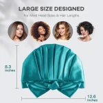 XZM91201 Customized Colorful Reusable Large Waterproof Nylon Silk Satin Lined Bathroom Shower Cap For Women