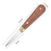 Y071 Premium top quality seafood tools wood-handle oyster shucking knife