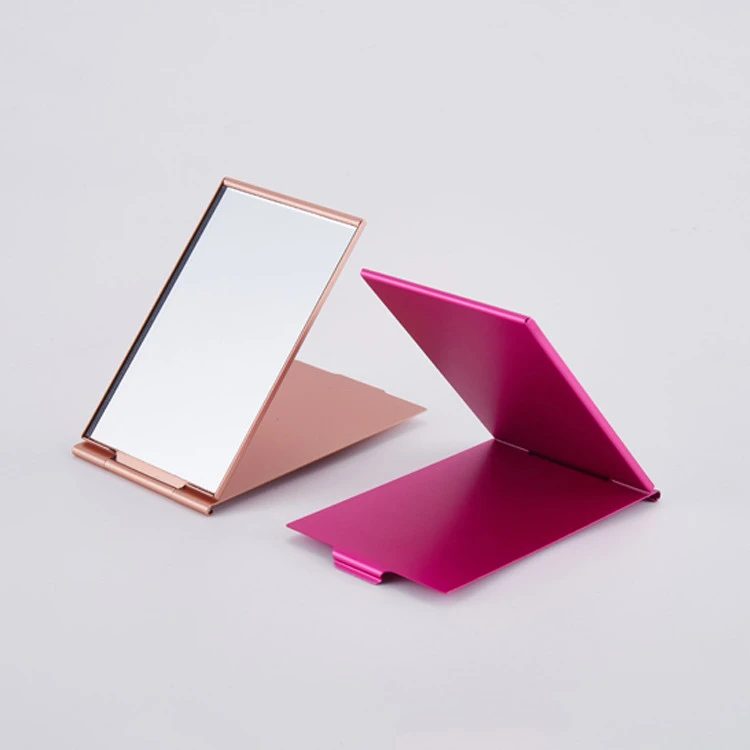 Yaeshii Wholesale Custom Portable Private Label Square Vanity Aluminum Cosmetic Pocket Mirror