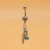 Import zinc alloy dangle belly button navel ring surgical zircon stainless steel Navel Body Piercing Jewelry from China