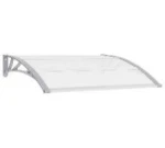 vidaXL Door Canopy Grey brackets and transparent sheets