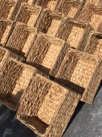 Woven water hyacinth basket