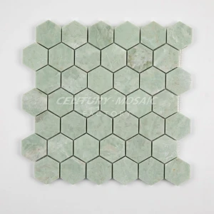 Century Mosaic New Green Marble Mint Green Mosaic  Design Floor Wall  Kitchen Bathroom