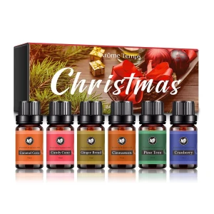 Kanho Christmas Aromatherapy Oil 10ml Oil 6 packs of Aromatherapy Essential oil 100% Pure Therapeutic relaxation gift