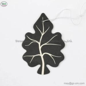 Custom Design CMYK Printing Wholesale Price Natural Scent Leaves Air Freshener