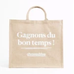 Eco Friendly Jute Fabric Shopping Bag Reusable Grocery Tote