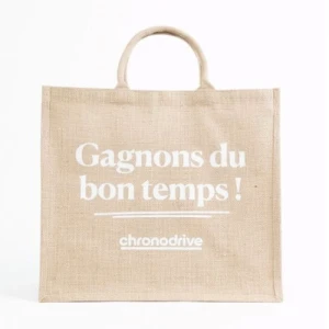 Eco Friendly Jute Fabric Shopping Bag Reusable Grocery Tote