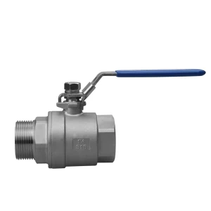 Stainless steel male and female 2PC ball valve 1000WOG control ball valves