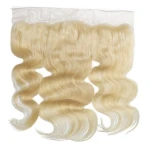 13X4 Lace Frontal Body Wave Swiss Lace #613 Blonde 8-22inch 100% Virgin Human Hair