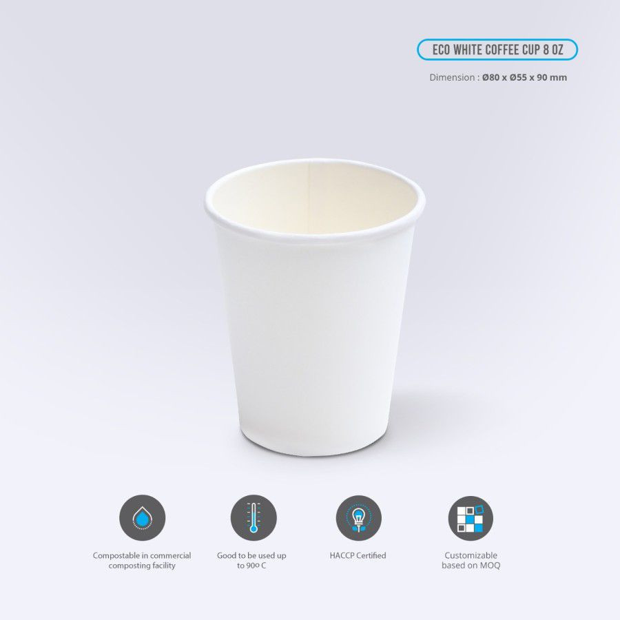 Buy Bio Paper Cup Cassava Biodegradable White from Magel Eye, Indonesia ...
