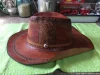 Redish Brown Leather Hats