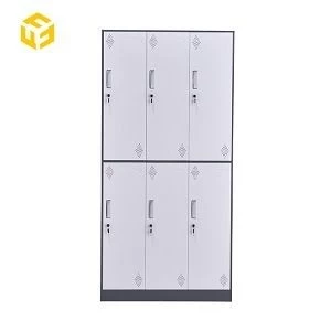 Office Metal Storage Cheap 6 Compartment Wardrobe Steel Locker
