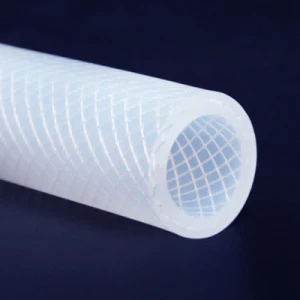 Silicone braided reinforced tube for high pressure
