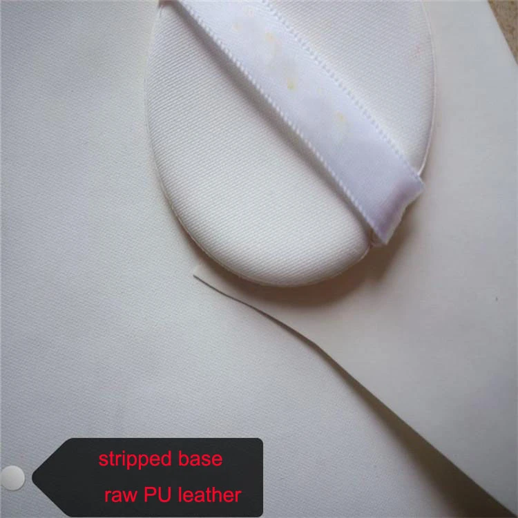 0.5/0.6/0.8MM thickness stripped base PU raw leather