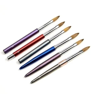 Wholesale Kolinsky Nail Brush Acrylic Nail Brush High Quality Customized Metal Handle